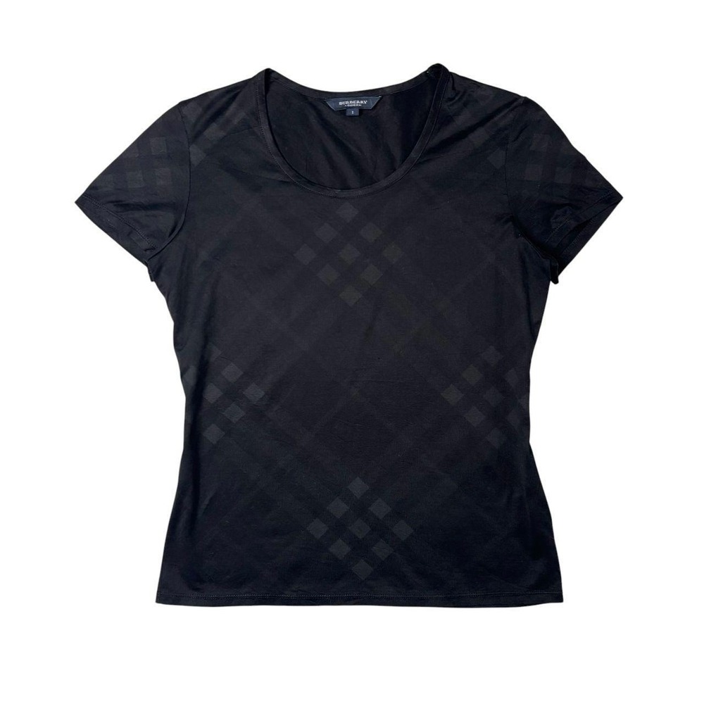 Burberry London black plaid tee